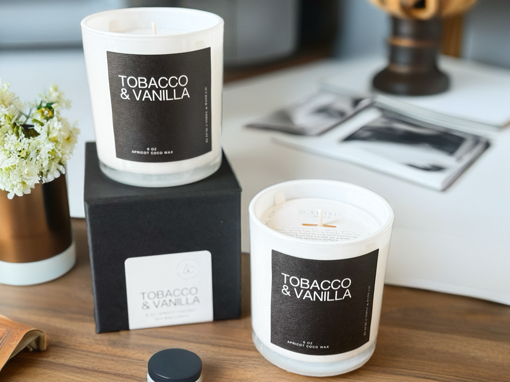 Tobacco & Vanilla -  8 oz. Signature Candle