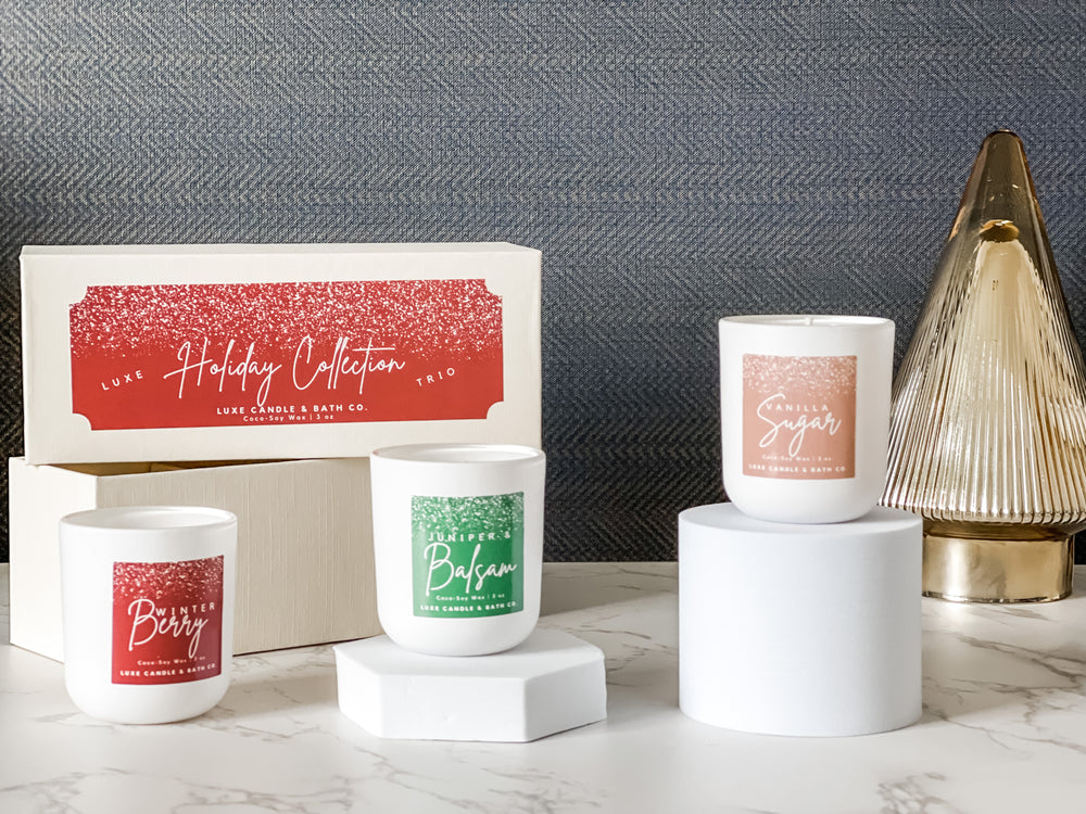 Luxe Holiday Candle Trio - Gift Set