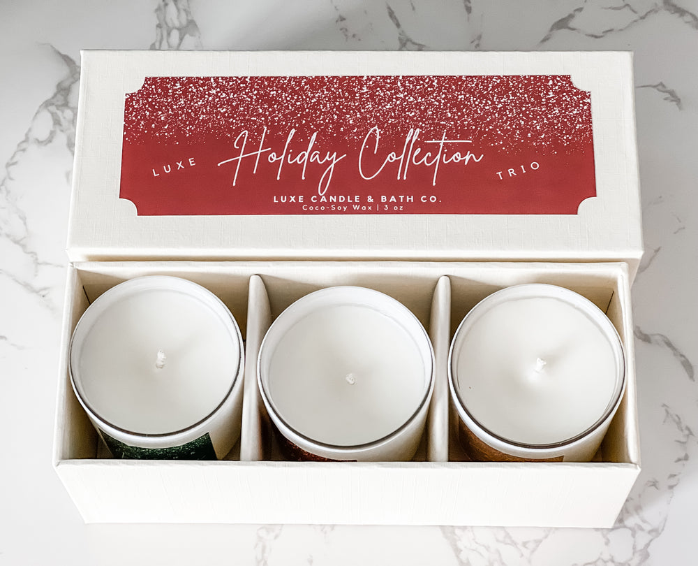 Luxe Holiday Candle Trio - Gift Set